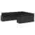 Set canapele de grădină cu perne, 10 piese, negru, poliratan GartenMobel Dekor