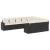Set canapele de grădină cu perne, 10 piese, negru, poliratan GartenMobel Dekor