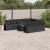 Set canapele de grădină cu perne, 11 piese, negru, poliratan GartenMobel Dekor