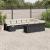 Set canapele de grădină cu perne, 11 piese, negru, poliratan GartenMobel Dekor