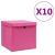 Cutii depozitare cu capace, 10 buc., roz, 28x28x28 cm GartenMobel Dekor