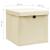Cutii depozitare cu capace, 4 buc., crem, 28x28x28 cm GartenMobel Dekor