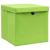 Cutii depozitare cu capac, 4 buc., verde, 28x28x28 cm GartenMobel Dekor