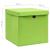 Cutii depozitare cu capac, 4 buc., verde, 28x28x28 cm GartenMobel Dekor