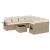 Set canapele de grădină, 9 piese, cu perne, bej, poliratan GartenMobel Dekor