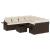 Set canapele de grădină cu perne, 9 piese, maro, poliratan GartenMobel Dekor