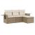 Set canapele de grădină, 4 piese, cu perne, bej, poliratan GartenMobel Dekor