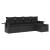 Set mobilier de grădină cu perne, 5 piese, negru, poliratan GartenMobel Dekor