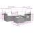 Set mobilier de grădină cu perne, 5 piese, negru, poliratan GartenMobel Dekor