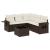 Set canapele de grădină cu perne, 6 piese, maro, poliratan GartenMobel Dekor