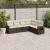 Set canapele de grădină cu perne, 6 piese, maro, poliratan GartenMobel Dekor