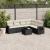 Set canapele de grădină cu perne, 7 piese, negru, poliratan GartenMobel Dekor