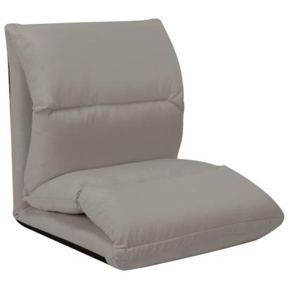 Scaun de podea pliabil, gri deschis, microfibră GartenMobel Dekor