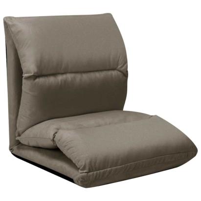 Scaun de podea pliabil, gri închis, microfibră GartenMobel Dekor