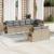 Set canapele de grădină, 8 piese, cu perne, bej, poliratan GartenMobel Dekor
