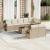 Set canapele de grădină, 9 piese, cu perne, bej, poliratan GartenMobel Dekor