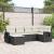 Set mobilier de grădină cu perne, 6 piese, negru, poliratan GartenMobel Dekor