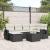 Set canapele de grădină cu perne, 7 piese, negru, poliratan GartenMobel Dekor