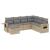 Set canapele de grădină, 7 piese, cu perne, bej, poliratan GartenMobel Dekor