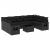 Set canapele de grădină cu perne, 10 piese, negru, poliratan GartenMobel Dekor