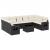 Set canapele de grădină cu perne, 10 piese, negru, poliratan GartenMobel Dekor