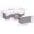 Set mobilier de grădină cu perne, 10 piese, gri, poliratan GartenMobel Dekor