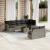 Set mobilier de grădină cu perne, 10 piese, gri, poliratan GartenMobel Dekor