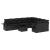 Set canapele de grădină cu perne, 10 piese, negru, poliratan GartenMobel Dekor