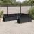Set canapele de grădină cu perne, 10 piese, negru, poliratan GartenMobel Dekor