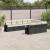 Set canapele de grădină cu perne, 10 piese, negru, poliratan GartenMobel Dekor