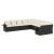 Set canapele de grădină cu perne, 10 piese, negru, poliratan GartenMobel Dekor