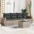 Set canapele de grădină cu perne, 5 piese gri deschis poliratan GartenMobel Dekor