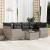 Set canapele de grădină cu perne, 7piese gri deschis poliratan GartenMobel Dekor