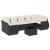 Set mobilier de grădină cu perne, 8 piese, negru, poliratan GartenMobel Dekor