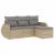 Set canapele de grădină, 4 piese, cu perne, bej, poliratan GartenMobel Dekor