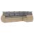 Set canapele de grădină cu perne, 5 piese, bej, poliratan GartenMobel Dekor