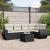 Set mobilier de grădină cu perne, 6 piese, negru, poliratan GartenMobel Dekor