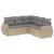 Set canapele de grădină cu perne, 5 piese, bej, poliratan GartenMobel Dekor