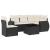Set mobilier de grădină cu perne, 6 piese, negru, poliratan GartenMobel Dekor