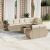 Set canapele de grădină, 9 piese, cu perne, bej, poliratan GartenMobel Dekor