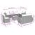 Set mobilier de grădină cu perne, 9 piese, negru, poliratan GartenMobel Dekor