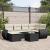 Set canapele de grădină cu perne, 7 piese, negru, poliratan GartenMobel Dekor