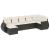 Set canapele de grădină cu perne, 7 piese, negru, poliratan GartenMobel Dekor