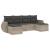 Set canapele de grădină cu perne, 6 piese gri deschis poliratan GartenMobel Dekor