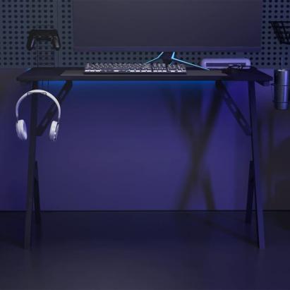 Birou de gaming cu picioare formă Y, negru, 110x60x75 cm GartenMobel Dekor