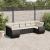Set canapele de grădină cu perne, 7 piese, negru, poliratan GartenMobel Dekor
