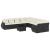 Set canapele de grădină cu perne, 11 piese, negru, poliratan GartenMobel Dekor