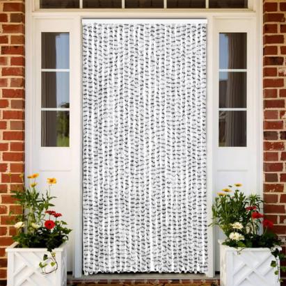 Perdea insecte, gri deschis & gri închis, 100x220 cm, chenille GartenMobel Dekor