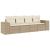 Set canapele de grădină, 4 piese, cu perne, bej, poliratan GartenMobel Dekor