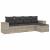 Set canapele de grădină cu perne, 5 piese gri deschis poliratan GartenMobel Dekor